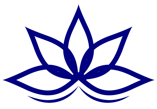 favicon Minimalist blue lotus flower logo